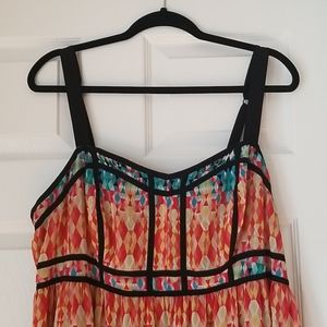 Torrid Geometric Chiffon Maxi Dress, Size 14